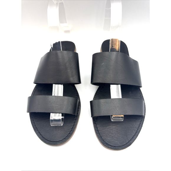 Madewell Boardwalk Double-Strap Slide Leather Sandal. Size: 6 AH748 - Picture 1 of 5